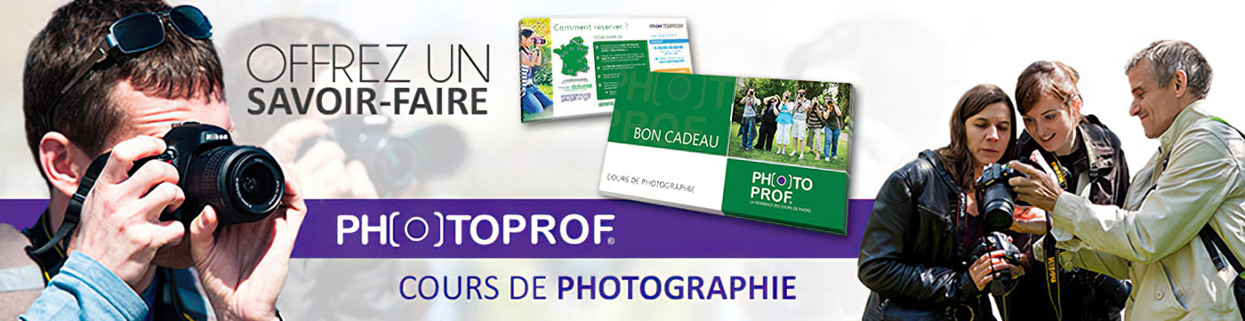 Bons cadeaux cours de photo