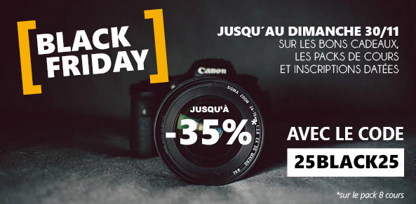 Black Friday 2025 sur les cours de photographie PhotoProf